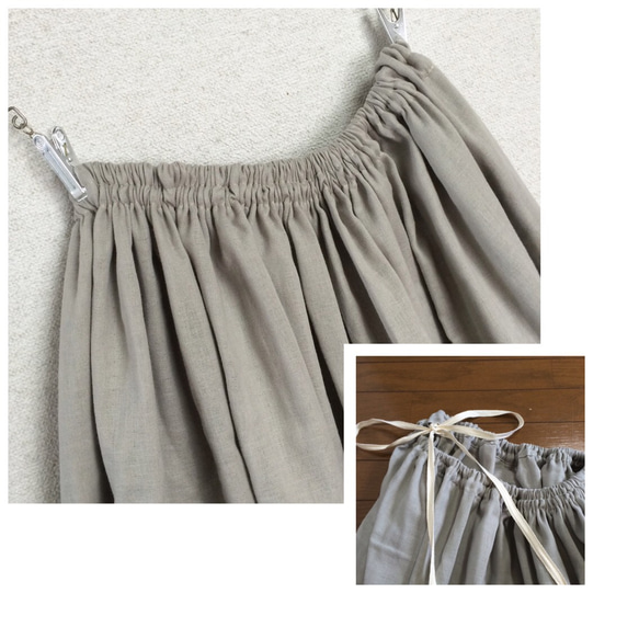 訂單製作 日本產雙層紗 內搭外穿皆適合的裙子 灰 第5張的照片