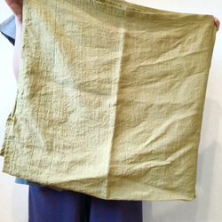 受注製作 国産リネンのサッと羽織れるたっぽりカーディガン イエロー 8枚目の画像