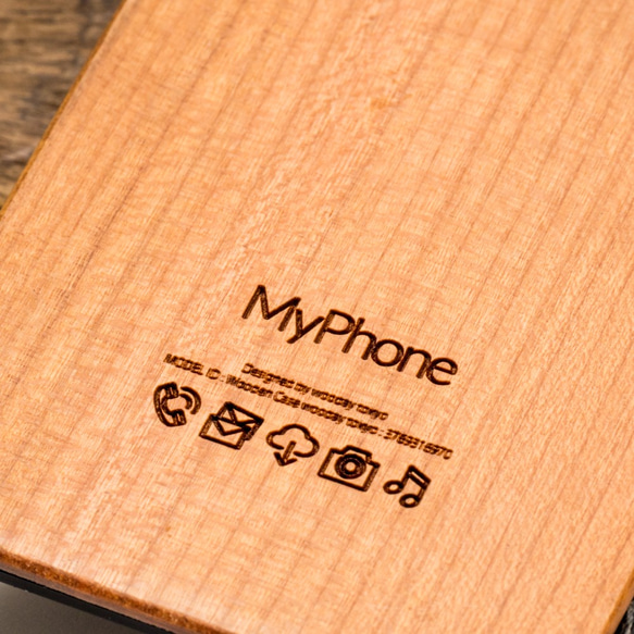 iPhone木製ケース 貝殻モデル (名入れ+700円) 3枚目の画像