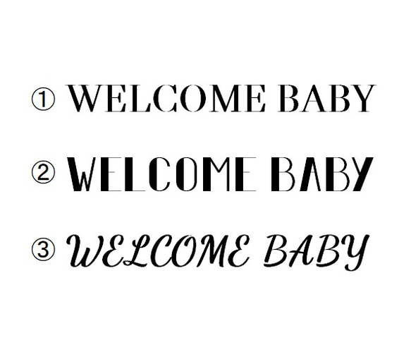 【送料無料】選べるフォント☆ミニ WELCOME♡BABYガーランド＊マタニティフォトやニューボーンフォトに 6枚目の画像