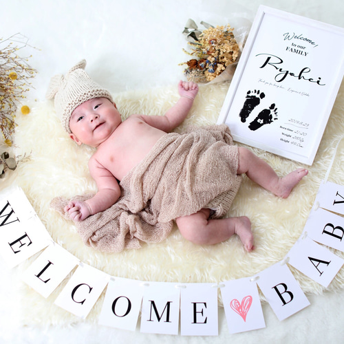 ♡15超!!【送料無料】選べるフォント☆WELCOME♡BABYガーランド