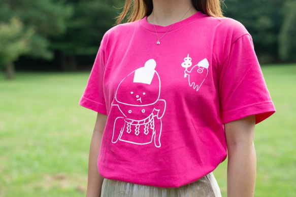 【キッズサイズもあります】おにぎりTシャツ　どすこいver. 2枚目の画像