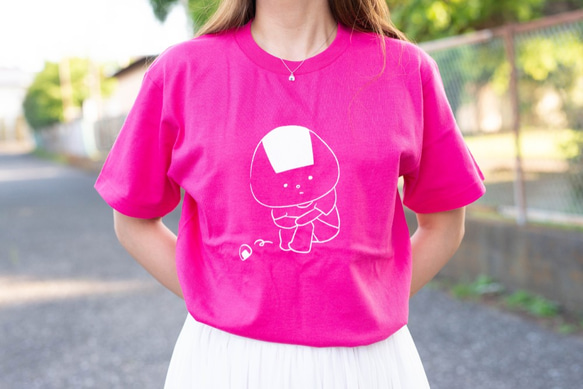 【キッズサイズもあります】おにぎりTシャツ　さみしくないver. 3枚目の画像