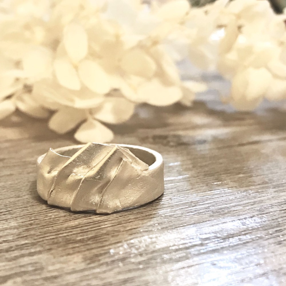 R11002 Ruffle Silver Ring I