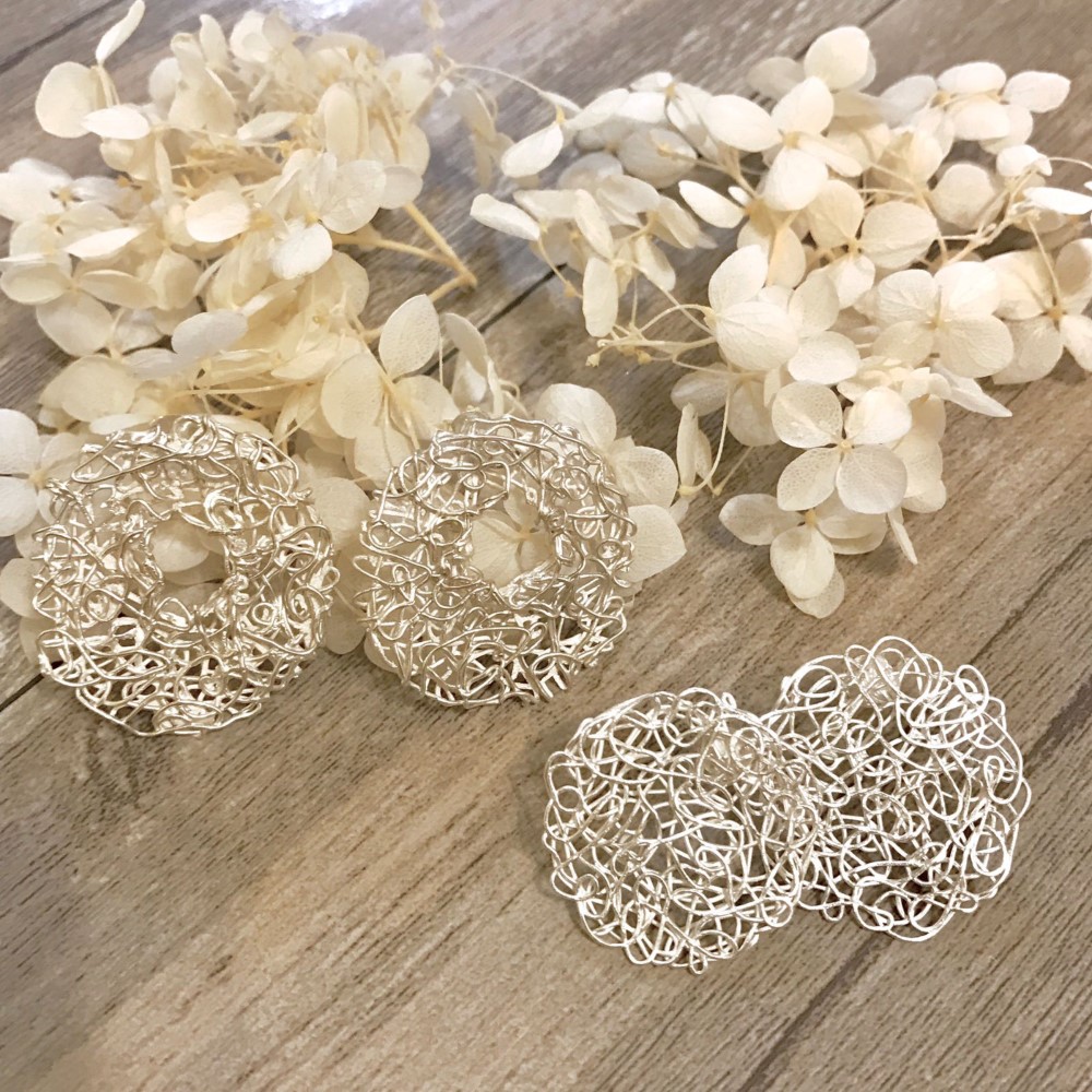 E11011 Hedge Maze Silver Earrings II