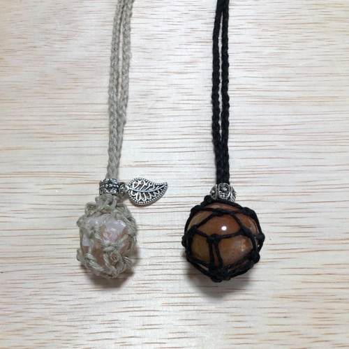 石出し入れ自由 石包みヘンプネックレス（オーダーメイド） ネックレス 