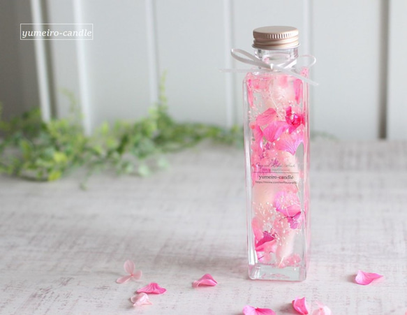 ハーバリウム M（エンジェルピンク） プリザーブドフラワー ゆめ