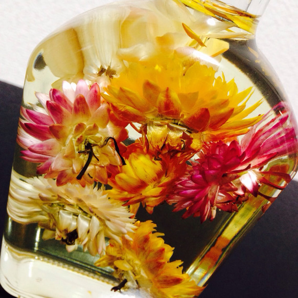 ハーバリウム ウイスキーボトルフラワー 鑑賞用液体植物標本ミックス 