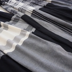 [L 碼] 在單色格子沙龍製作的連衣裙 &lt;&lt; 黑色 x 灰色 &gt;&gt; 第7張的照片