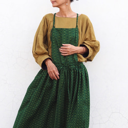 圍裙連衣裙/綠色 第6張的照片