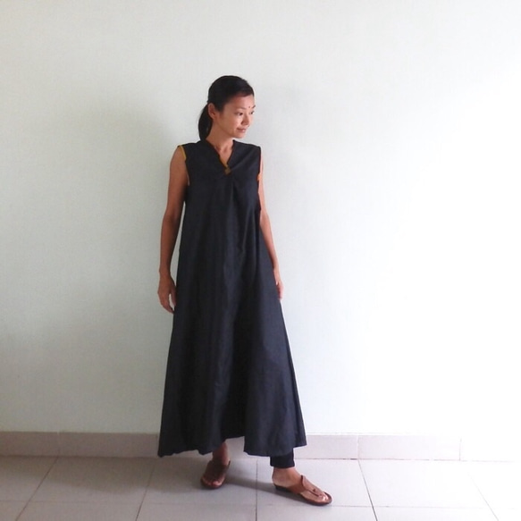 [定做]僅黑色/沙龍設計的連衣裙 第4張的照片