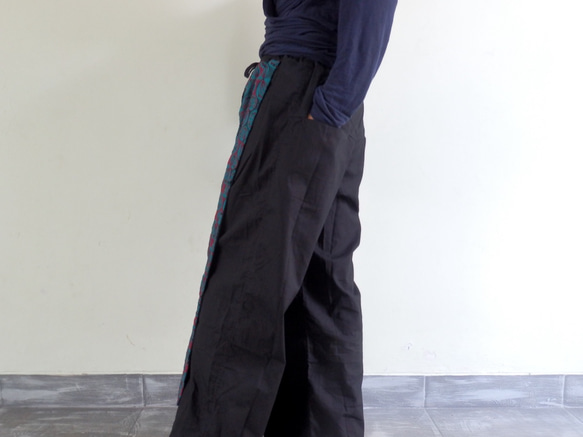 【訂單生產】全松繡綠松石藍色/搭配寬鬆直筒褲 第5張的照片