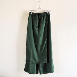 ビリジアングリーン/ラップスカート風パンツ 5枚目の画像