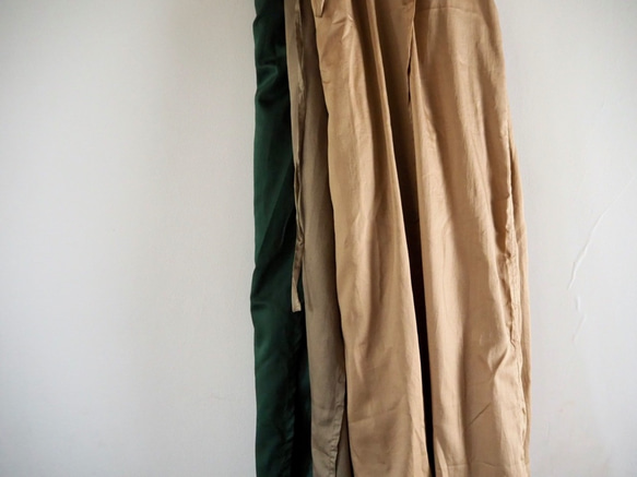 ビリジアングリーン/ラップスカート風パンツ 9枚目の画像