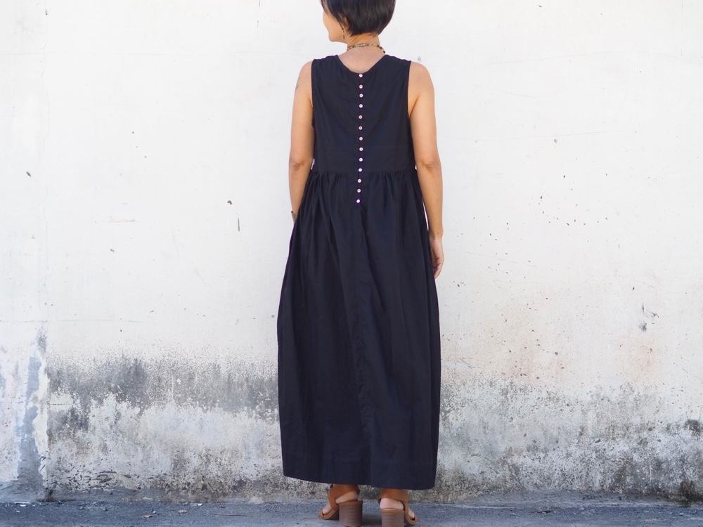 《3サイズ》両面着れるウエスト切り替えワンピース/ブラック