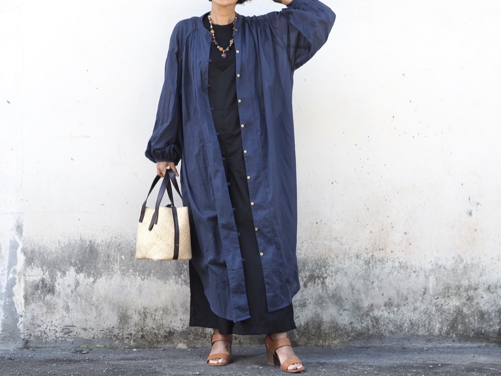 ロングドレープシャツ/ネイビーブルー(2) 9,880円