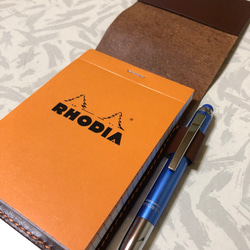 RHODIA No.12 用ヌメ革メモ帳カバー【送料無料】 1枚目の画像