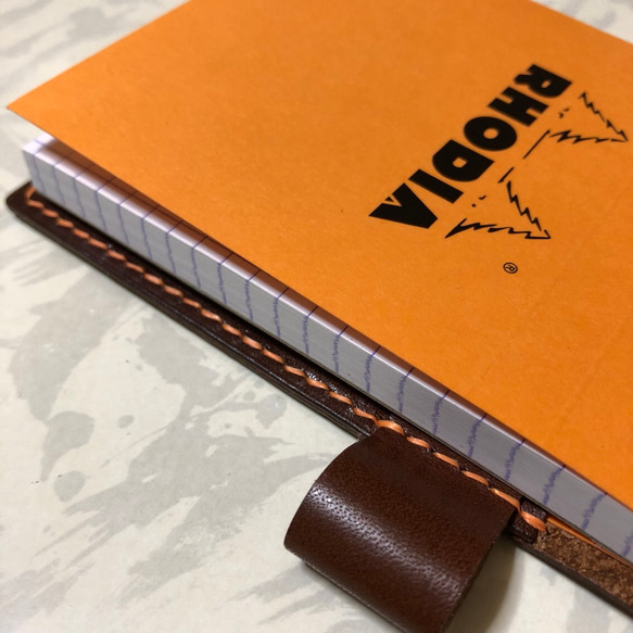 RHODIA No.12 用ヌメ革メモ帳カバー【送料無料】 2枚目の画像