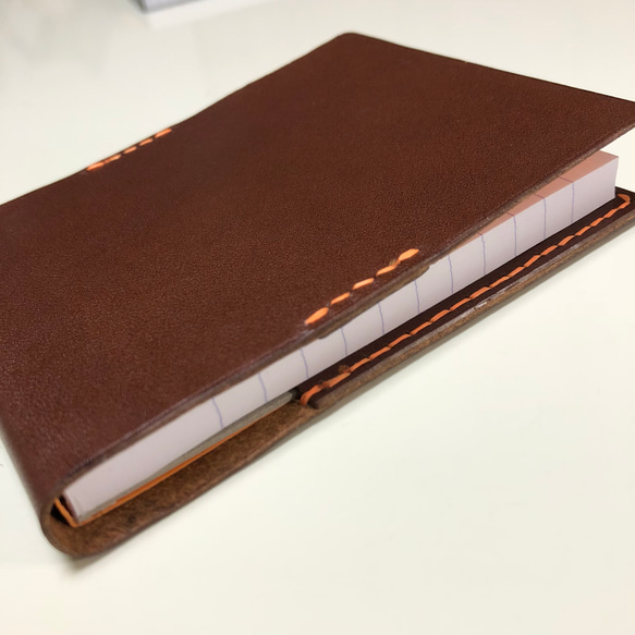 ロディア(RHODIA)No.11用。本革(ヌメ革)メモ帳カバー【送料無料】 3枚目の画像