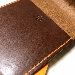 ロディア(RHODIA)No.11用。本革(ヌメ革)メモ帳カバー【送料無料】 5枚目の画像