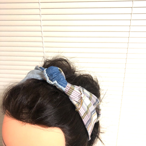 vintagedenim&check! ヘアバンド 3枚目の画像