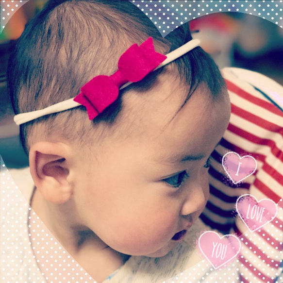 秋限定 新生児から使える ヘアバンド ヘッドバンド Baby&Kids 2枚目の画像