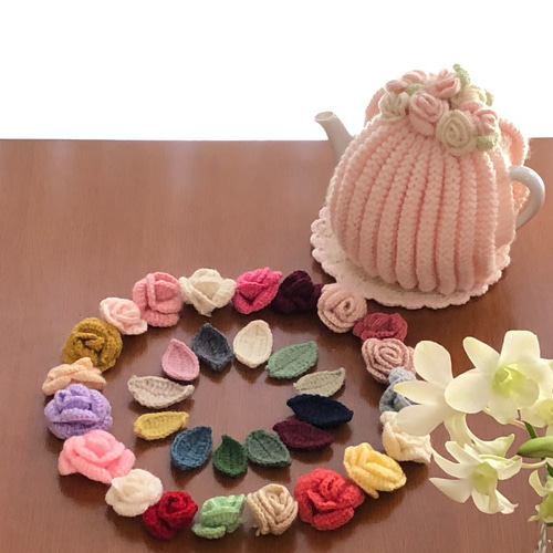 受注製作】ティーポットカバー(ティーコゼー)&ポットマット(カラー