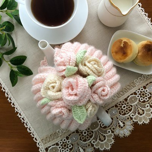 受注製作】ティーポットカバー(ティーコゼー)&ポットマット(カラー