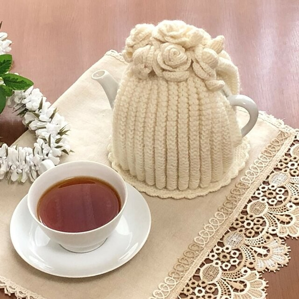 ティーコゼー(ティーポットカバー)☆オーダー専用 Xmas限定【ポット付き】ティーポットカバー(ティーコゼー)&ポット