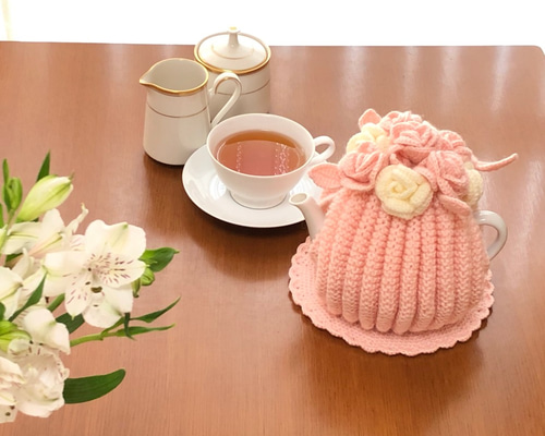 受注製作】ティーポットカバー(ティーコゼー)&ポットマット(ベビー