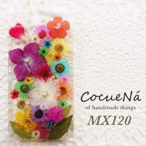MX120〉iPhone5/5s押し花ケース iPhoneケース・カバー Cocuena.（こき 