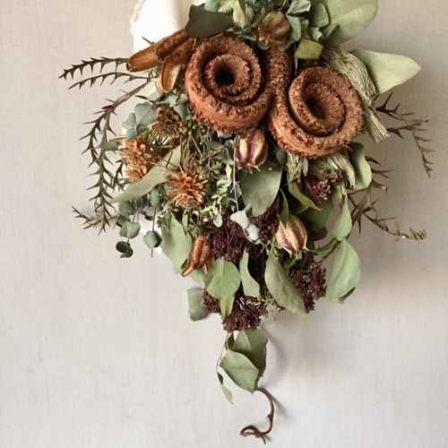 タルホーンのドライフラワースワッグ ドライフラワー hanamame 通販