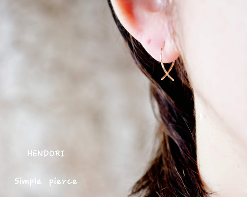 クロスフープピアス Small hoop pierce silver｜cross Jewellia｜金アレ対応・ユニ