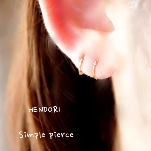 スキマ ツイスト XS S クロス フープピアス 1セット 14kgfワイヤー