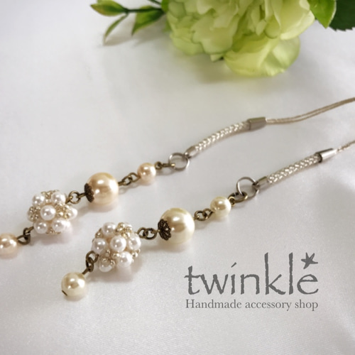 大人カワイイ☆上品ビーズストラップ 携帯ストラップ twinkle☆ 通販
