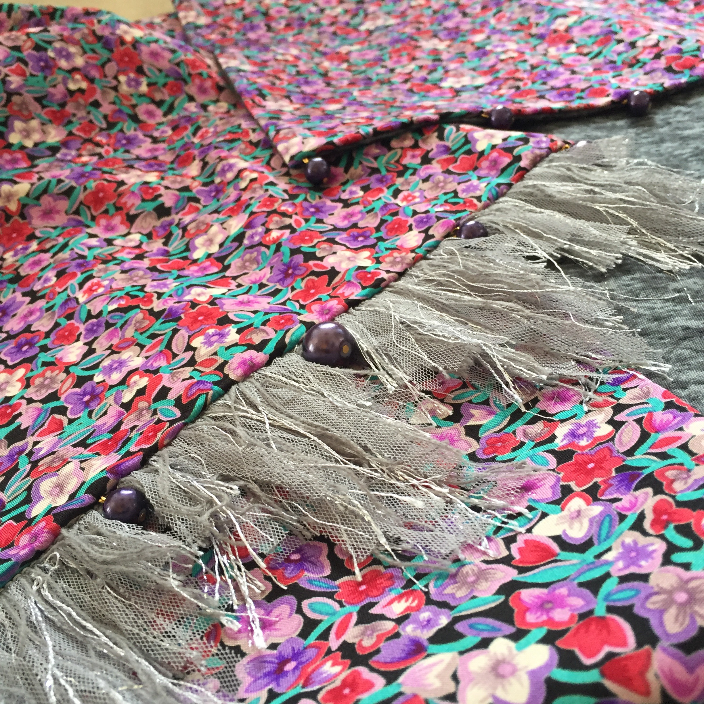 送料無料　ナハトブルーメ×パール&チュールフリンジ兵児帯 6,240円