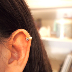 イヤーカフ　シャンパンと泡   右耳用 1枚目の画像