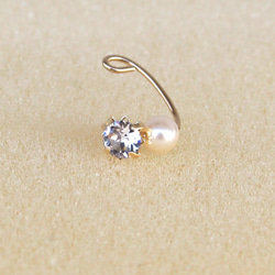 イヤーカフ　シャンパンと泡   右耳用 2枚目の画像