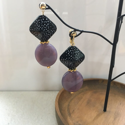 ⭐black berry    ～piece/earrings～ 1枚目の画像