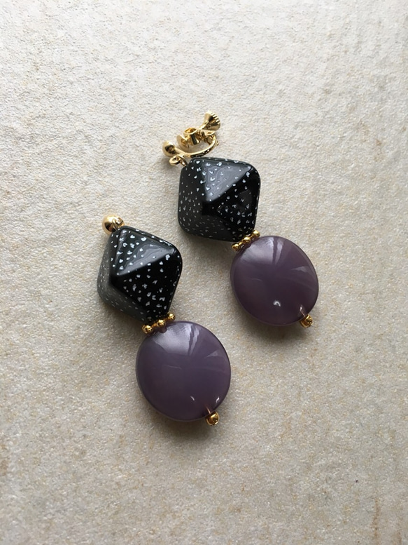 ⭐black berry    ～piece/earrings～ 2枚目の画像