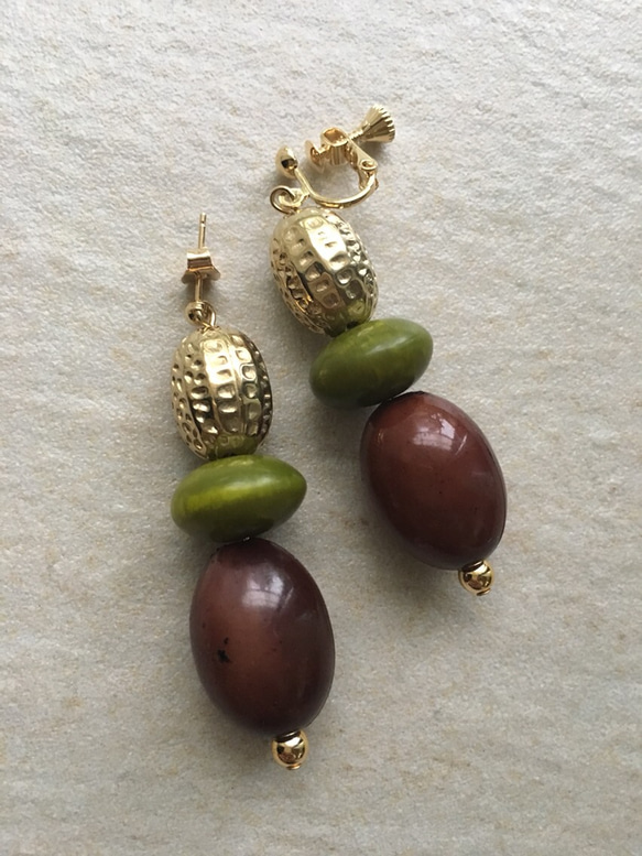 ❤pistachio   ～piece/earrings～ 2枚目の画像