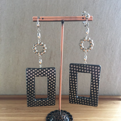 rectangle hoop  ～black×silver～ 3枚目の画像