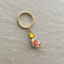 ❤Pinky ring    ～vintage flower yellow～ 2枚目の画像