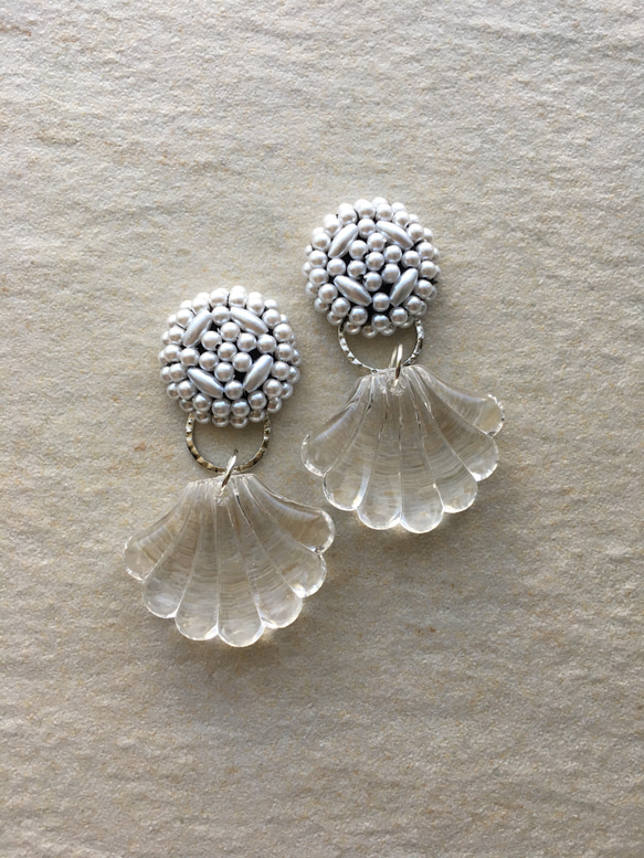 Pearl × shellfish      ～piece/earring～ 2枚目の画像