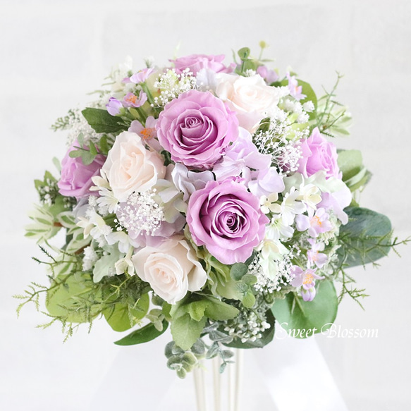 【オーダーメイド】プリザーブドフラワーのナチュラルブーケ＆ブートニア 造花