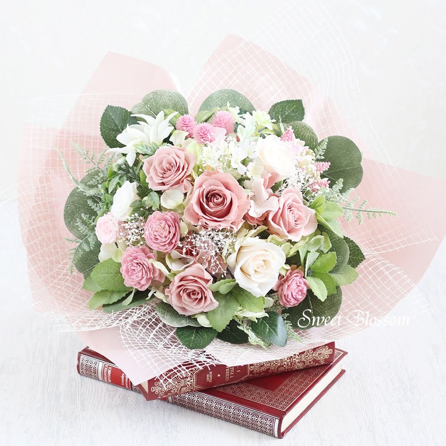 ブーケ　オーダーメイド　プリザーブド　母の日 オーダーメイド】プリザーブドフラワーの花束（L）※お色変更可