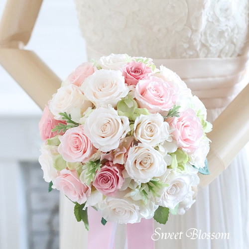 ウェディングブーケオーダー承りますリースブーケブートニア花冠リスト