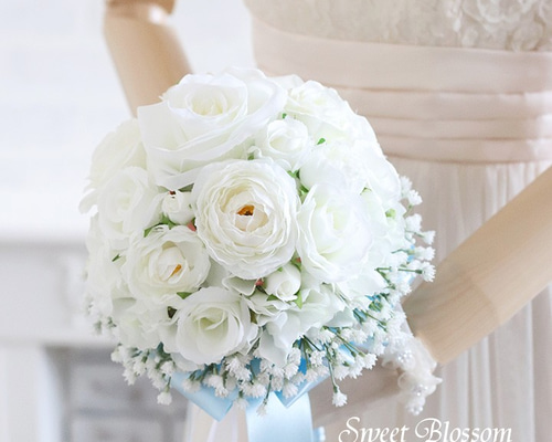 オーダーメイド】ラウンドブーケ＆ブートニア ☆ ウェディングブーケ2