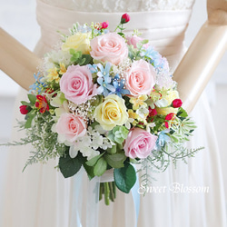 オーダーメイド】プリザーブドフラワーのナチュラルブーケ・ブートニア