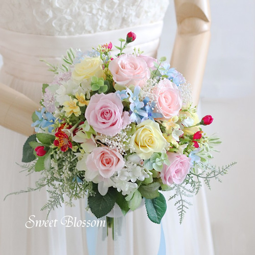 オーダーメイド】プリザーブドフラワーのナチュラルブーケ・ブートニア